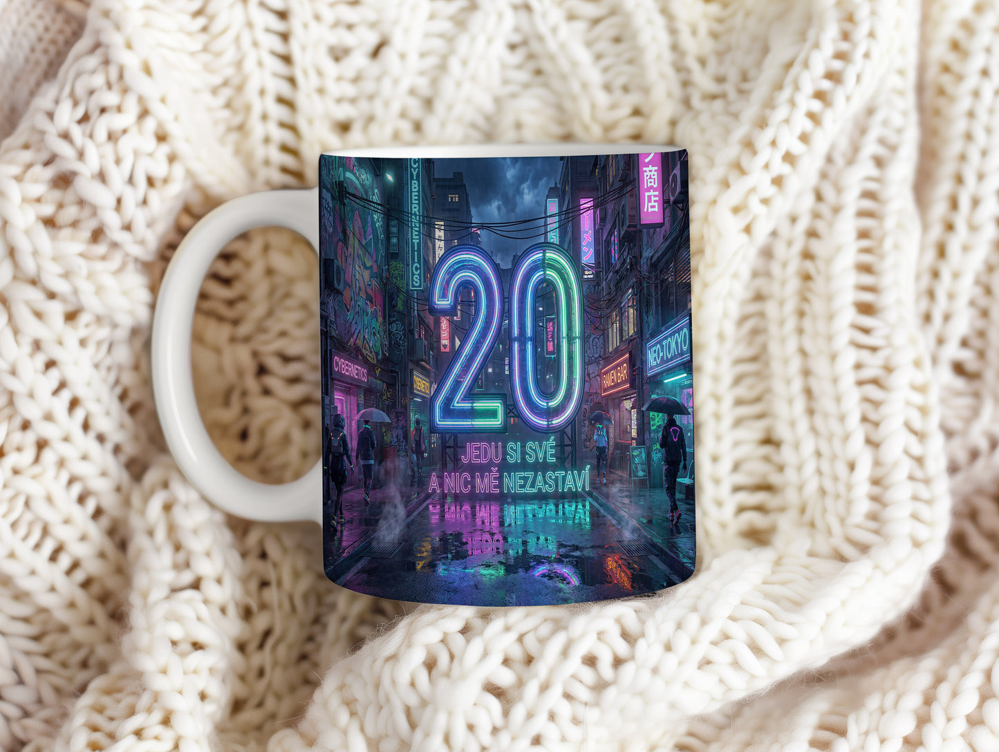 Narozeninový hrnek 20 let – JEDU SI SVÉ A NIC MĚ NEZASTAVÍ