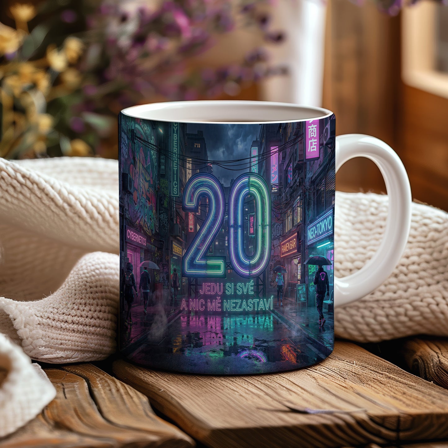Narozeninový hrnek 20 let – JEDU SI SVÉ A NIC MĚ NEZASTAVÍ