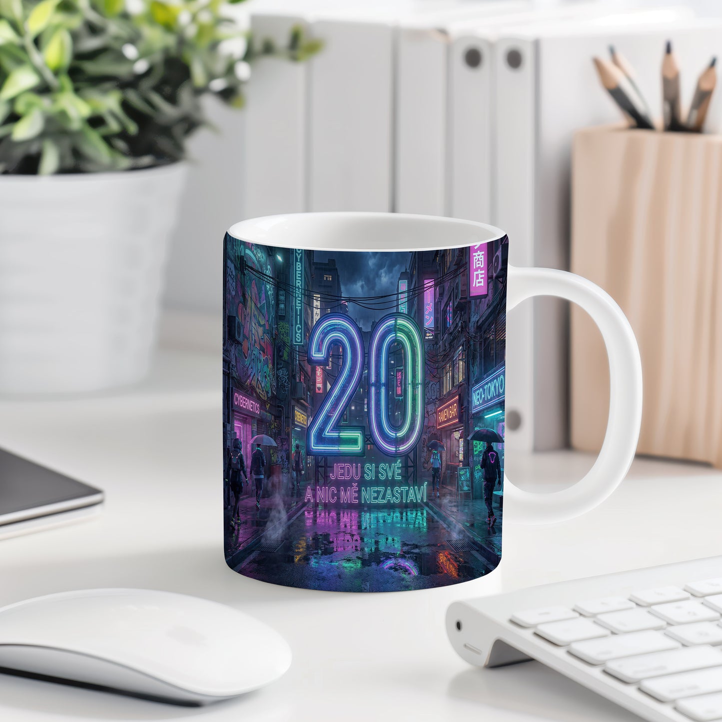 Narozeninový hrnek 20 let – JEDU SI SVÉ A NIC MĚ NEZASTAVÍ