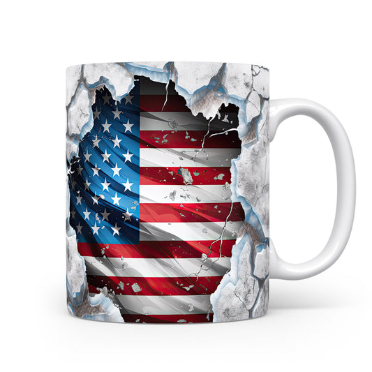 Hrnek s vlajkou USA a 3D efektem