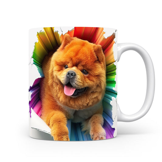 Hrnek s chow-chow špicem a 3D efektem