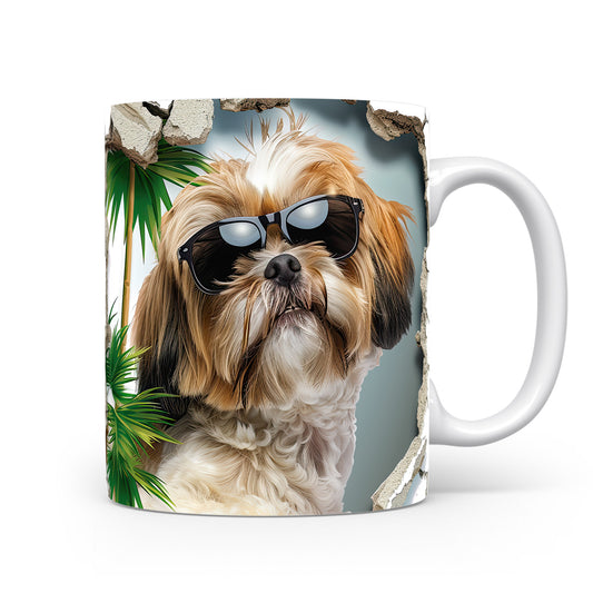Hrnek se shihtzu a 3D efektem