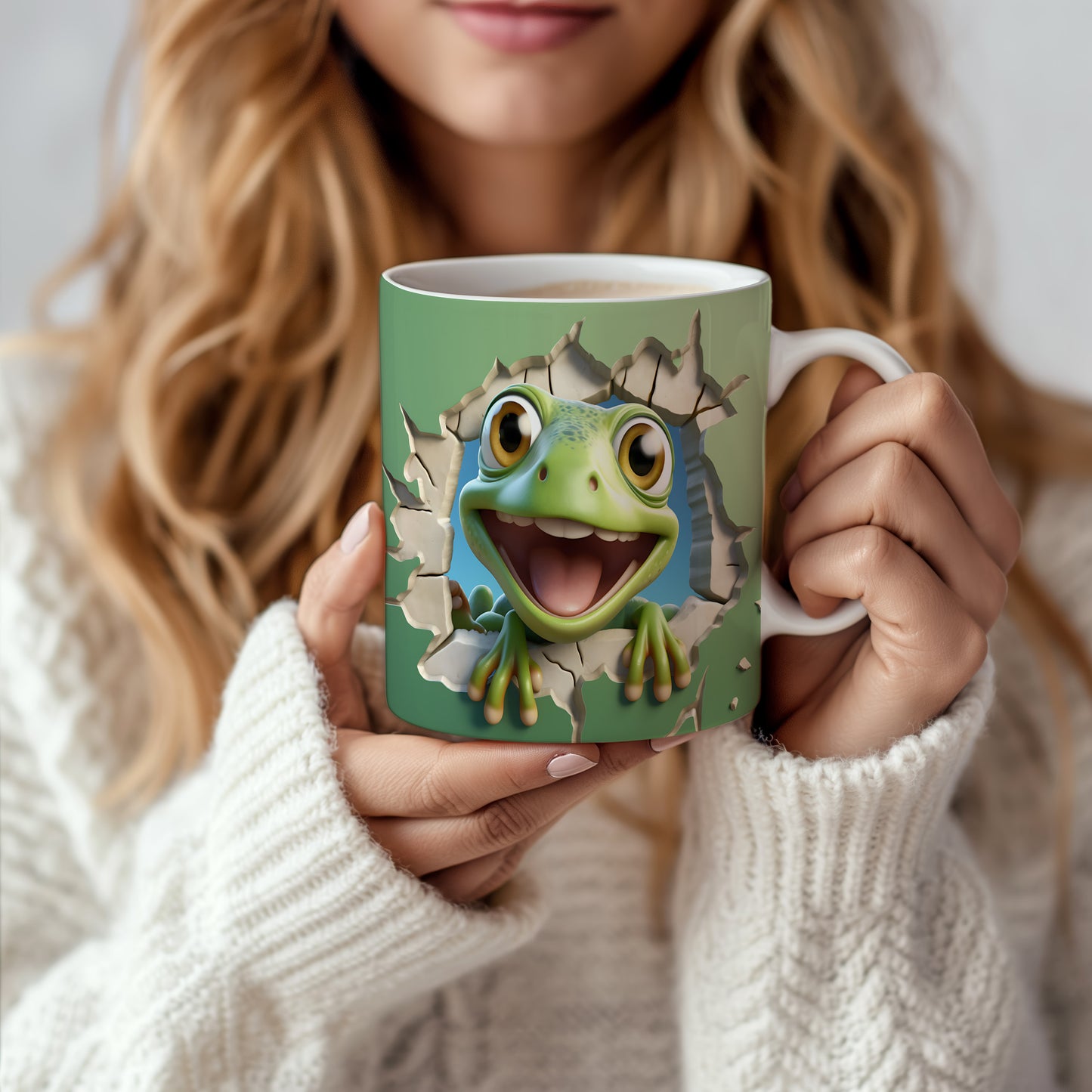 Hrnek s usmívající se žábou