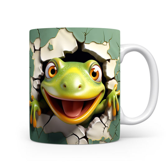 Hrnek s veselou žabkou 3D efektem