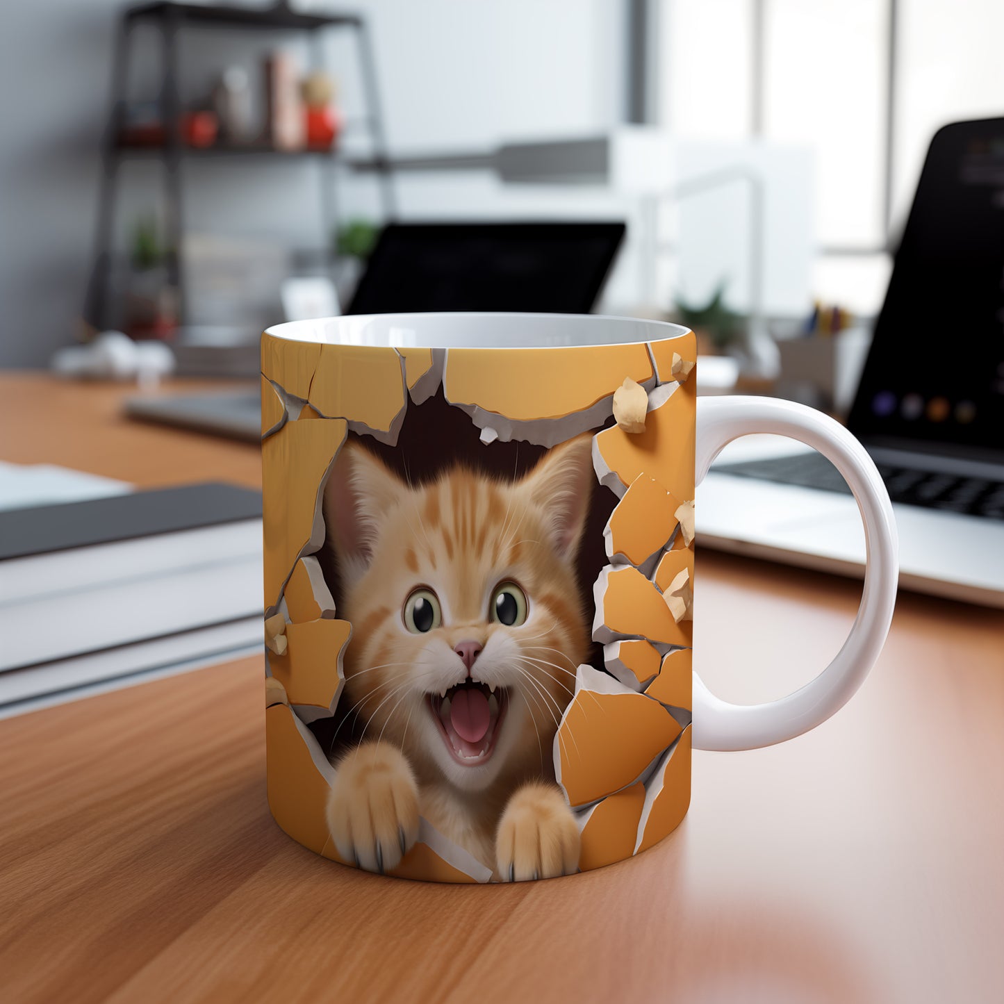 Hrnek s kočičkou 3D efektem