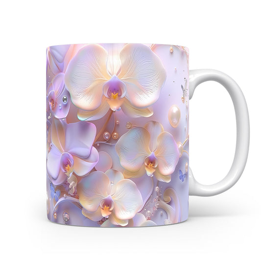Hrnek s motivem orchidejí – originálním motivem