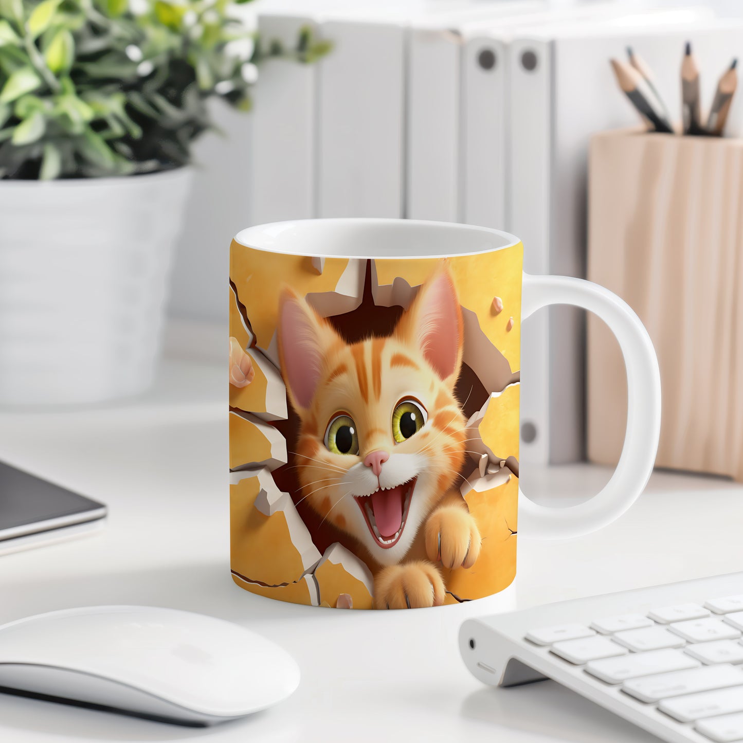Hrnek s roztomilým koťátkem – 3D efektem