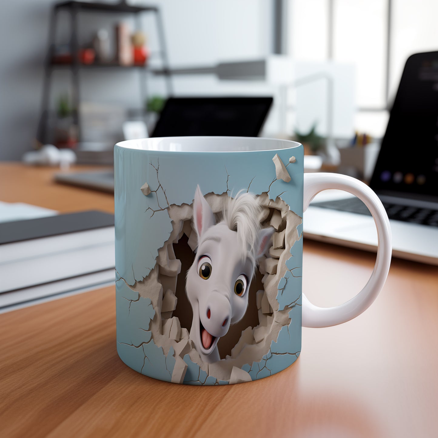 Hrnek s roztomilým koněm 3D efektem – 3D efektem