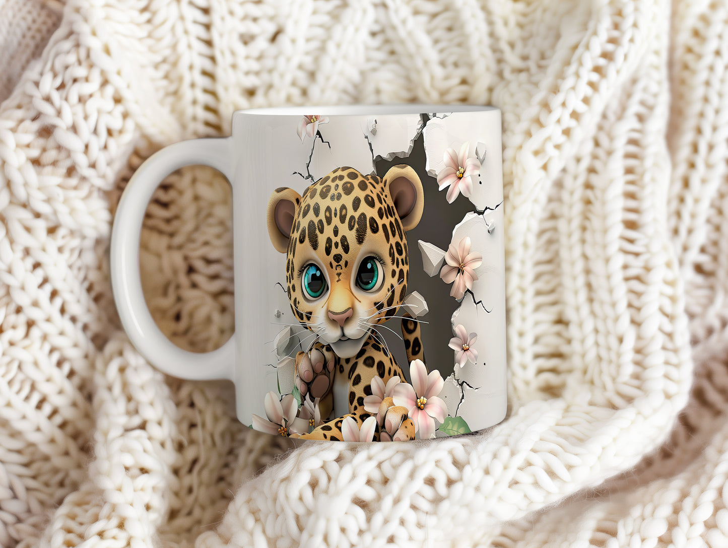 Hrnek s roztomilým leopardem