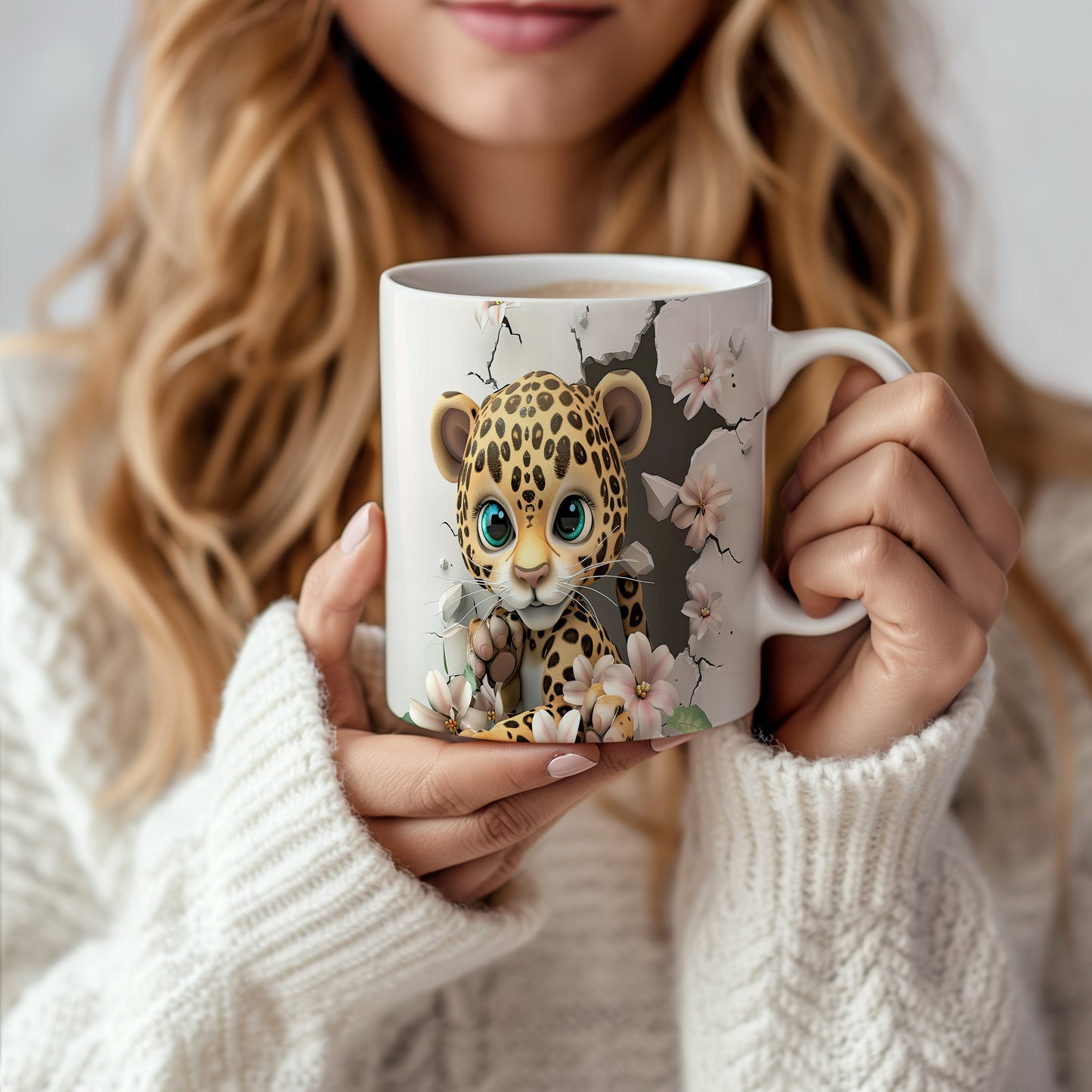 Hrnek s roztomilým leopardem