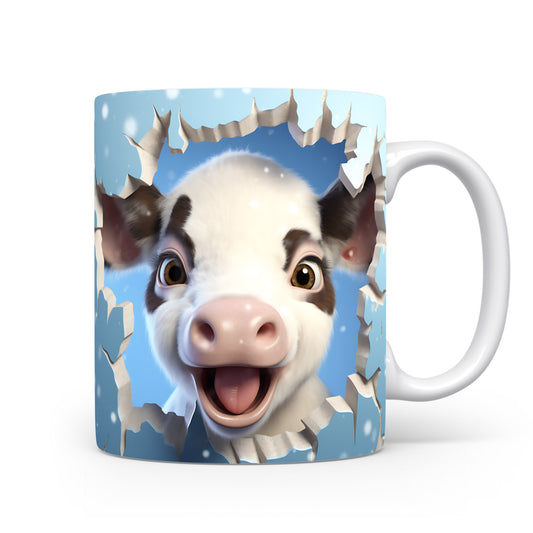 Hrnek s veselým výrazem krávy