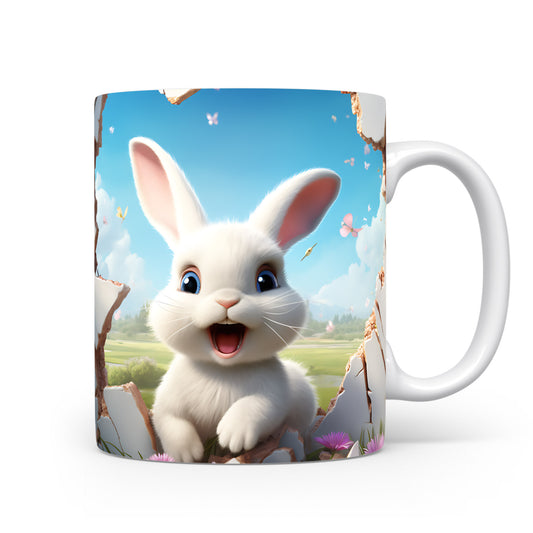 Hrnek s roztomilým králíkem – 3D efektem