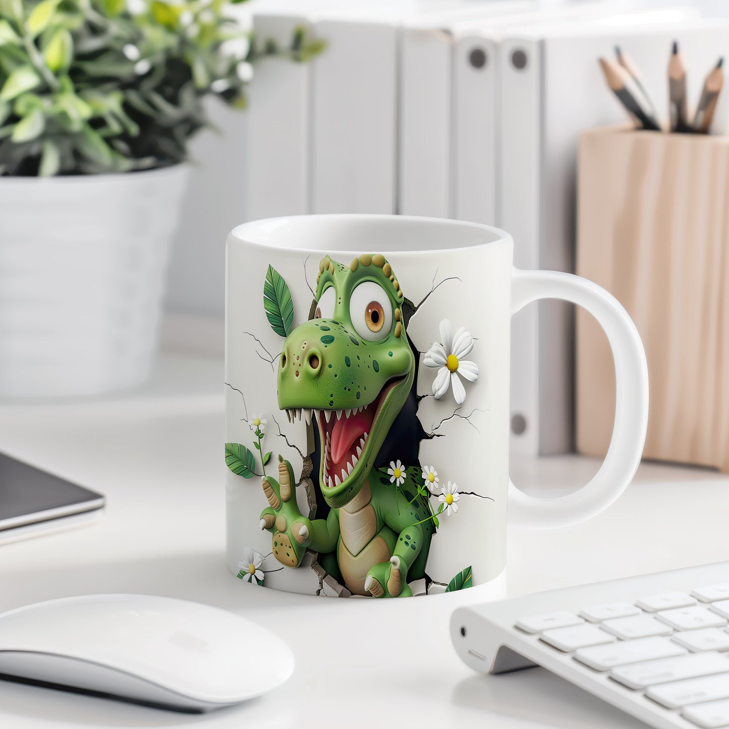 Hrnek s dinosaurusem 3D efektem