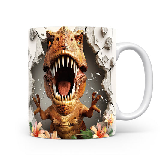 Hrnek s dinosauriem 3D efektem