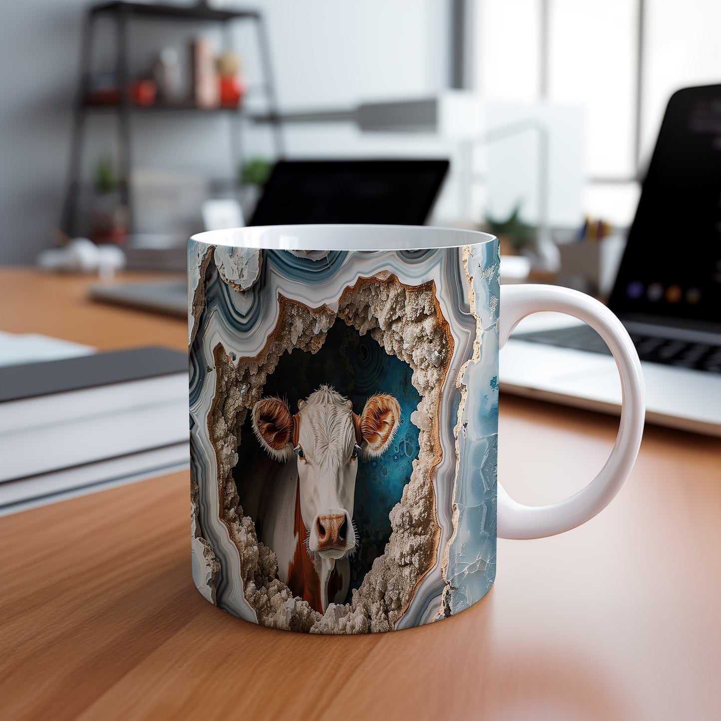 Hrnek s krávou v zajímavém designu