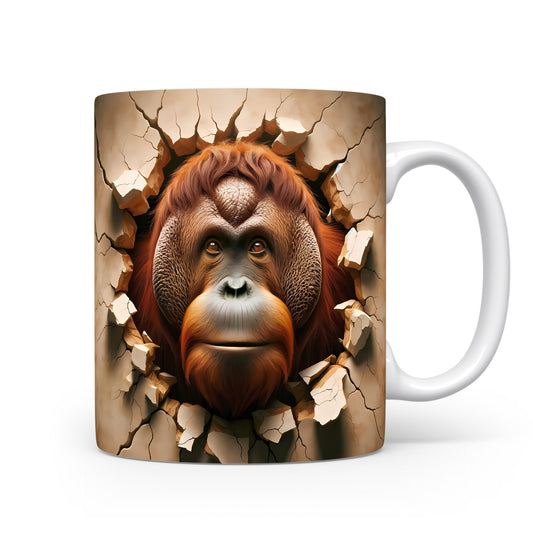 Hrnek s motivem orangutana 3D efektem