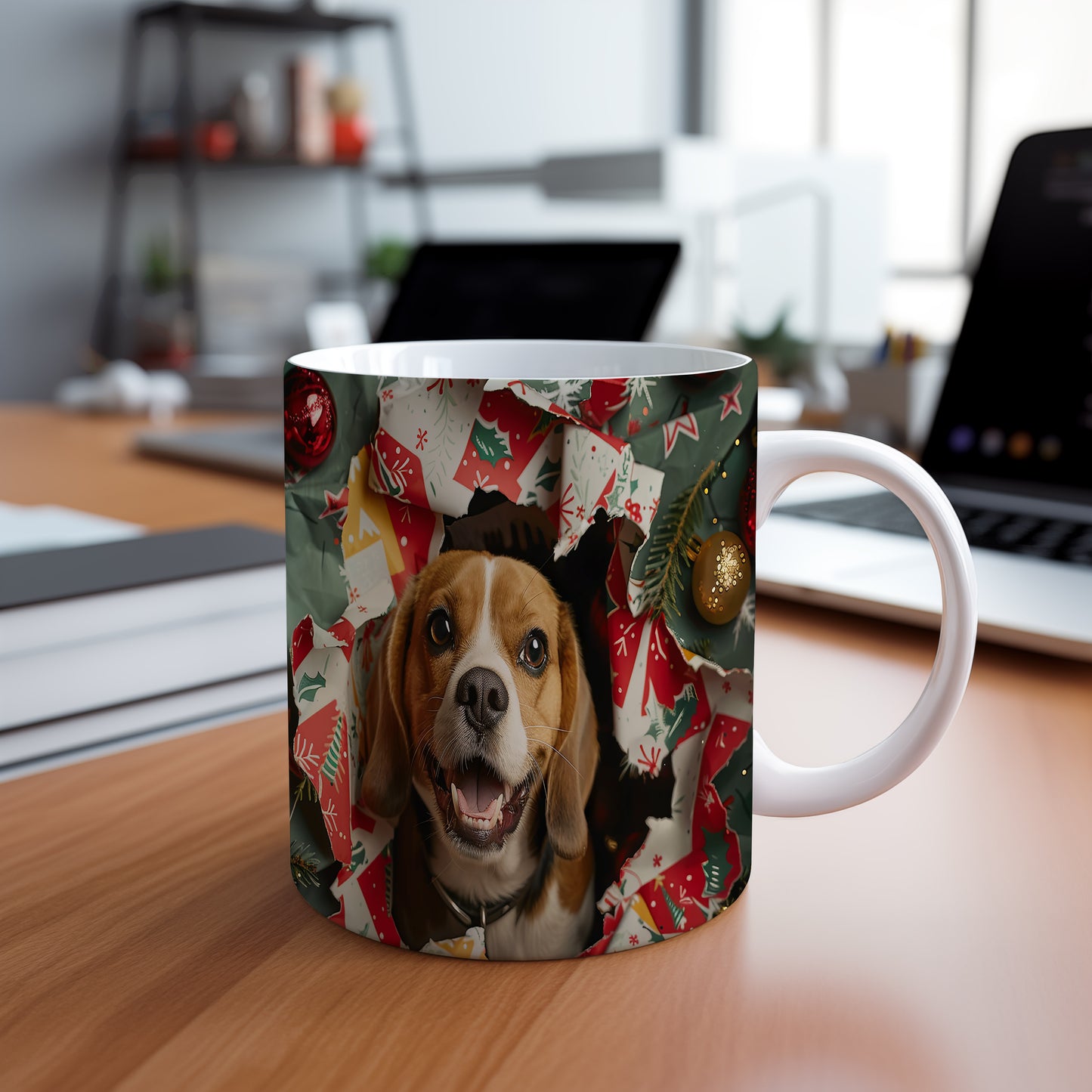 Hrnek s beagle štěňátkem