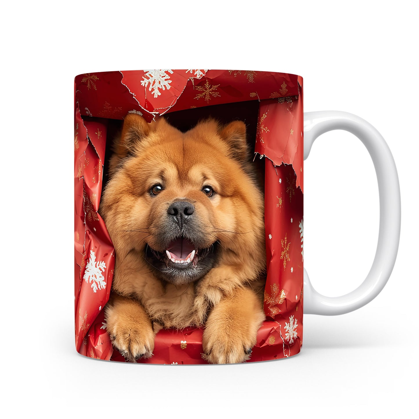 Hrnek s chow chow psem a 3D efektem