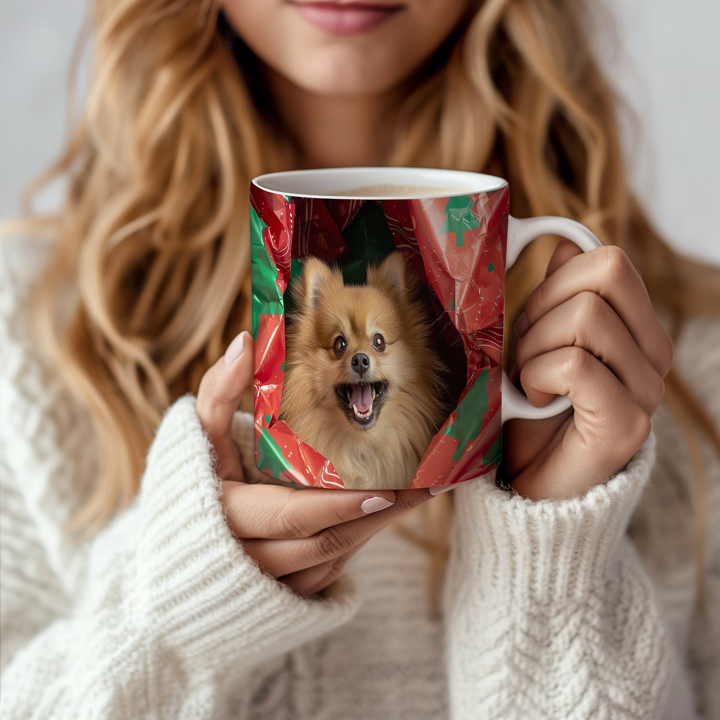 Hrnek se šťastným Pomeranianem
