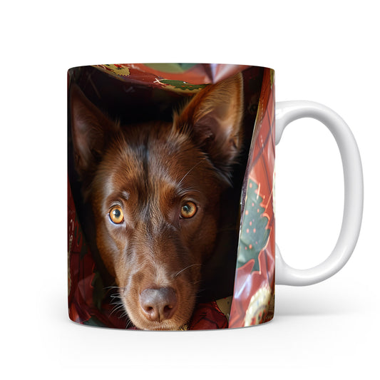 Hrnek s vánočním Kelpie v dárkovém balení
