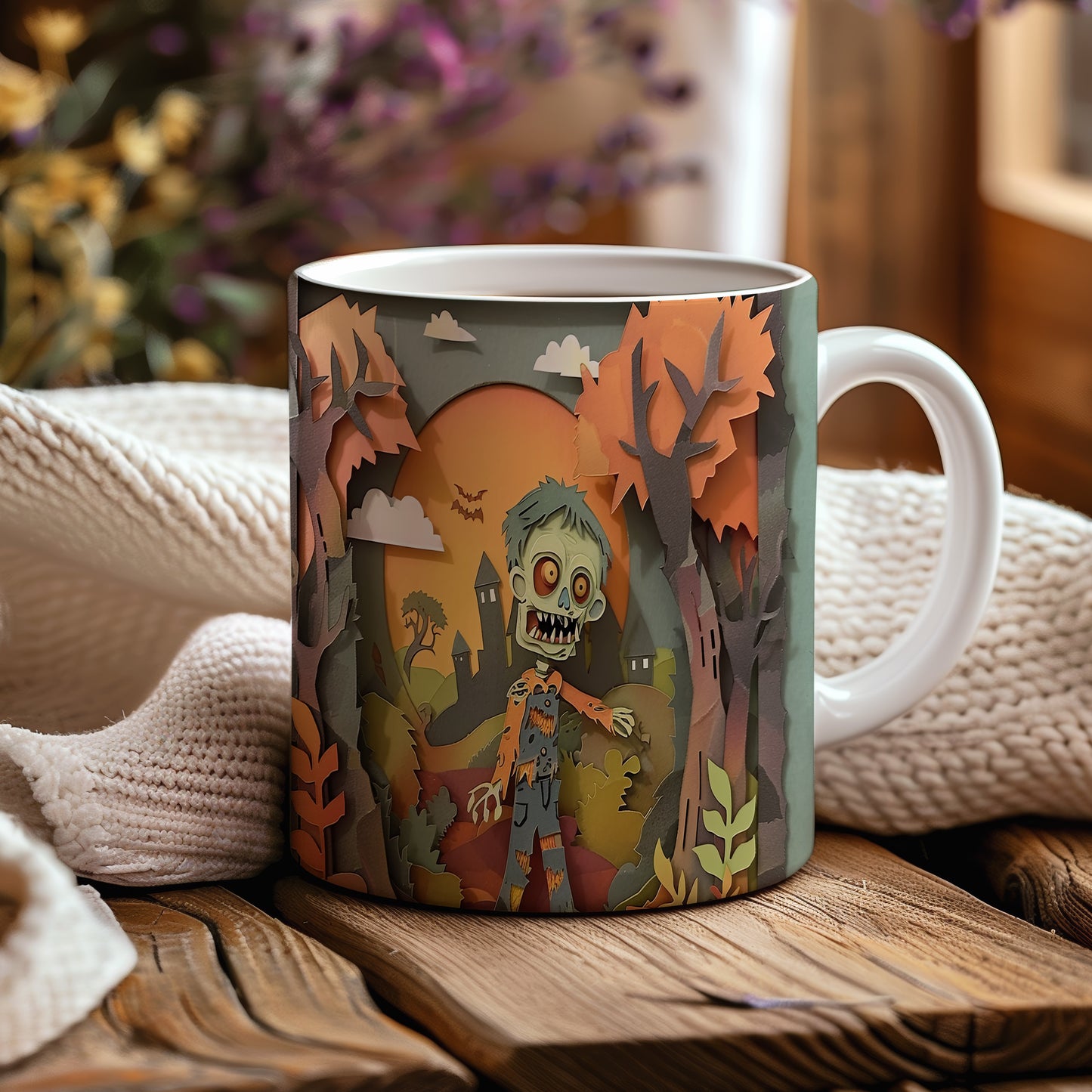 Hrnek se zombie motivem