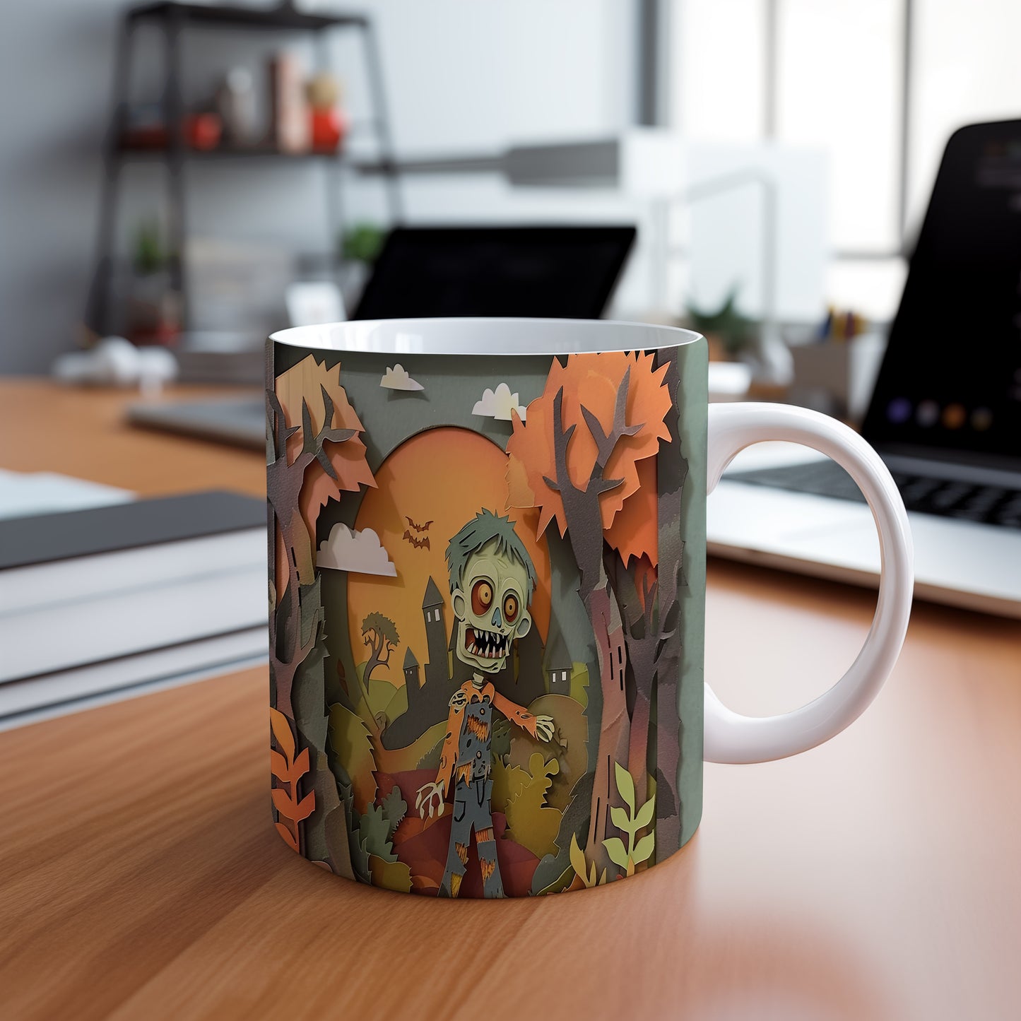 Hrnek se zombie motivem
