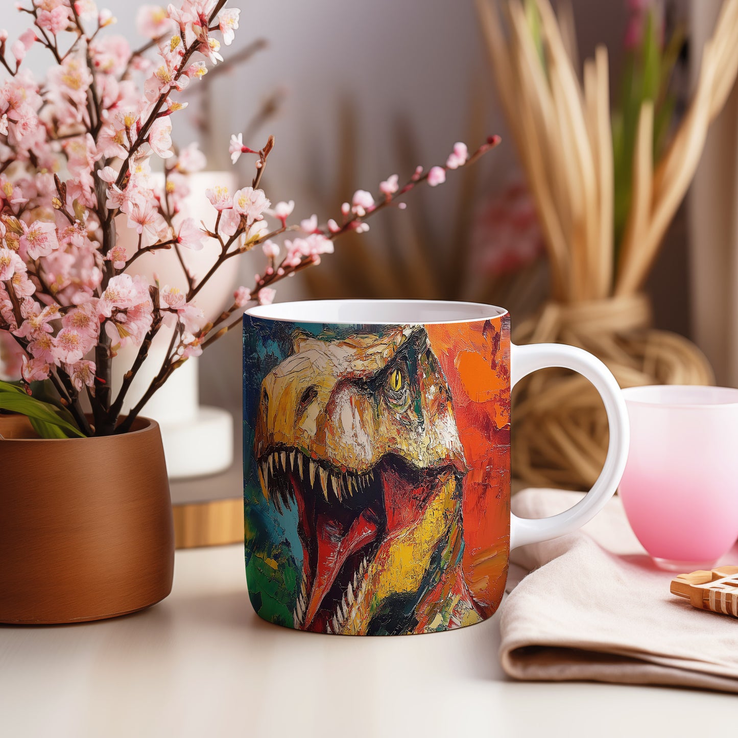 Hrnek s dinosaury 3D efektem