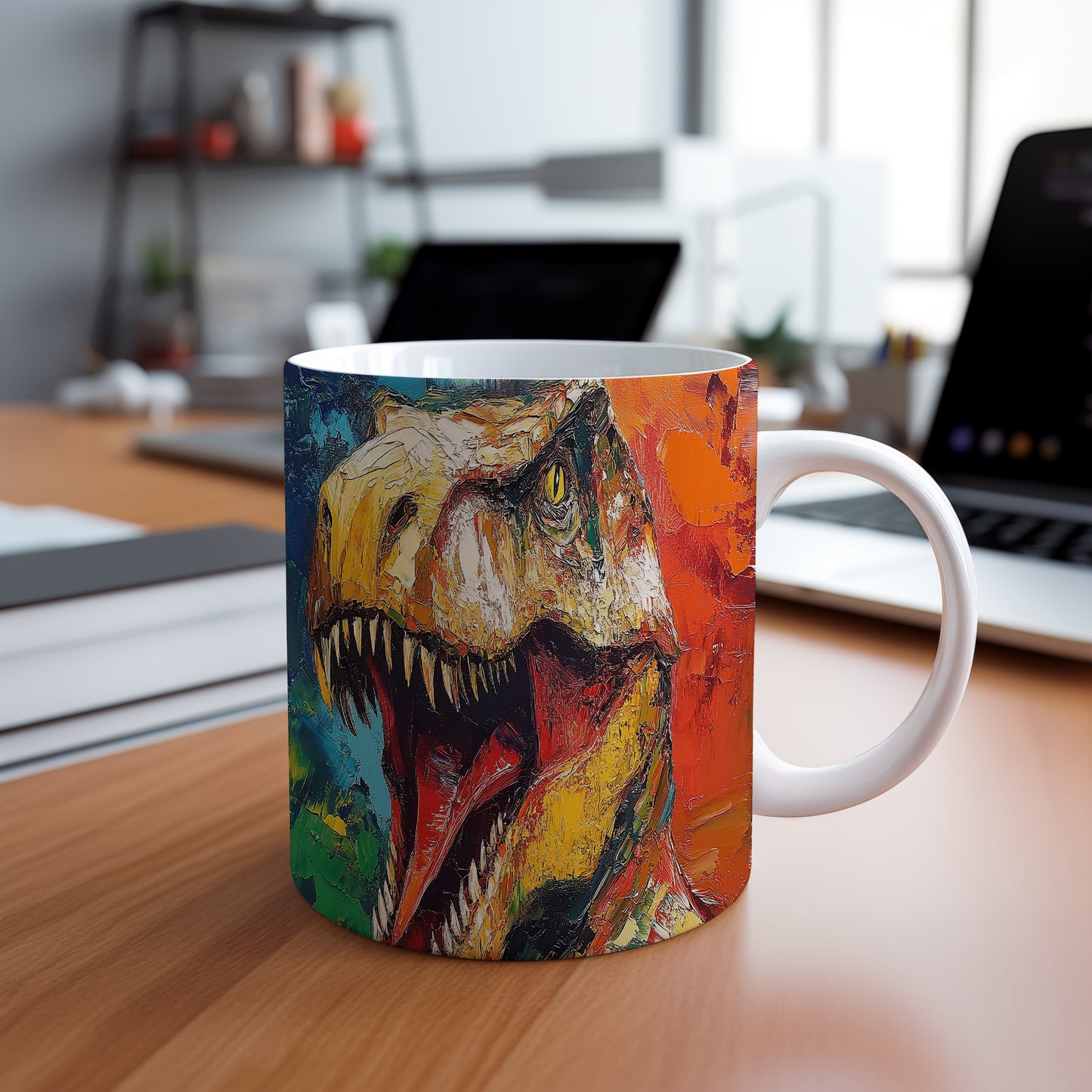 Hrnek s dinosaury 3D efektem