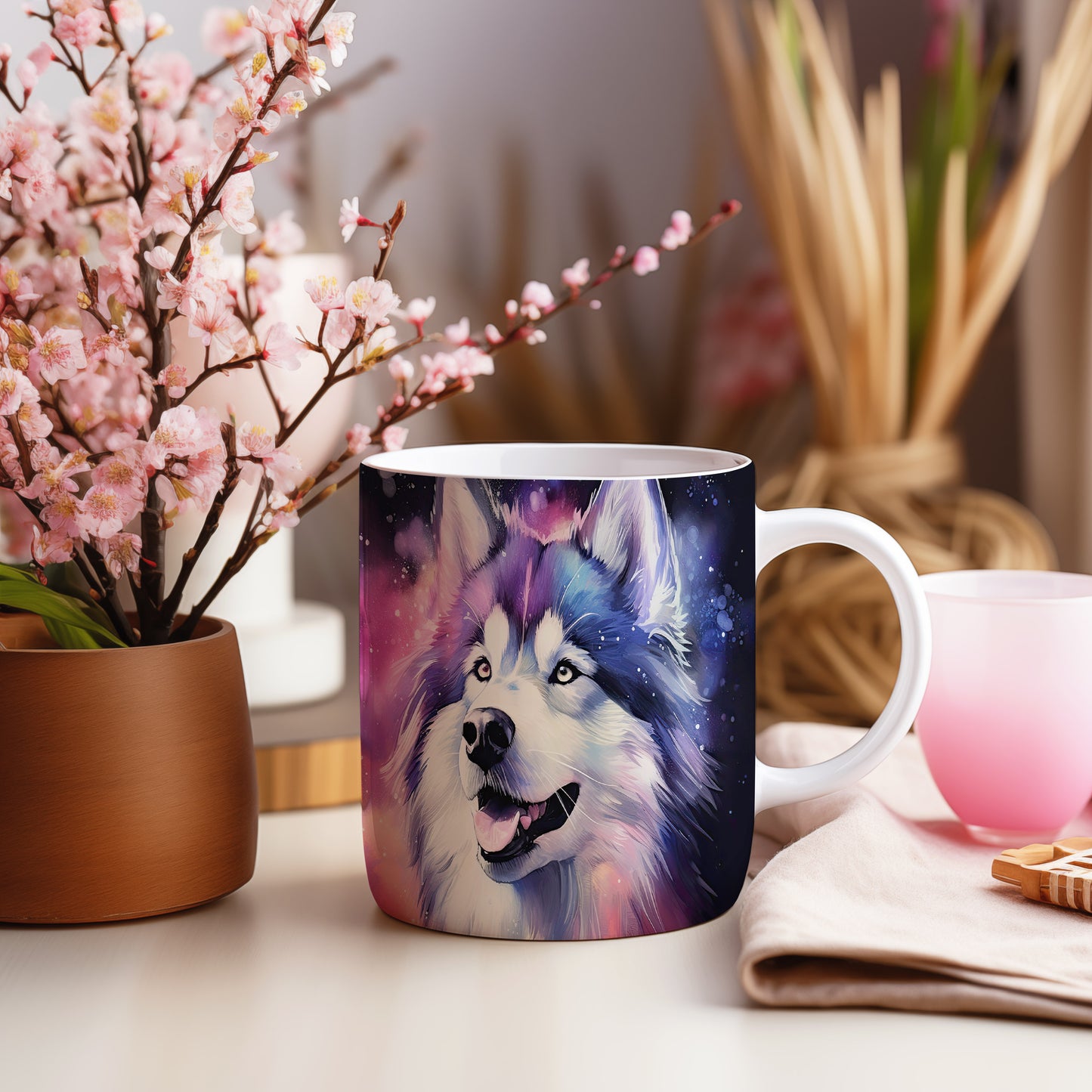 Hrnek se šťastným huskym