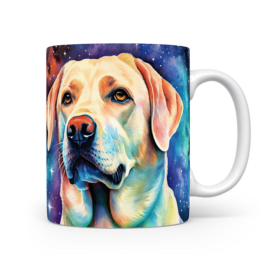 Hrnek s labradorem v kosmickém snění