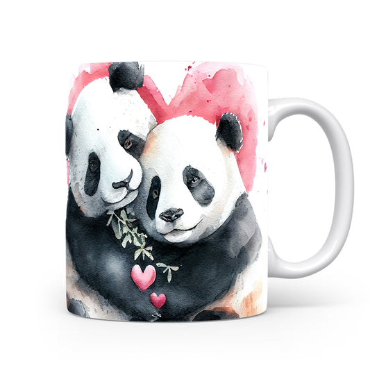 Hrnek s roztomilými pandami