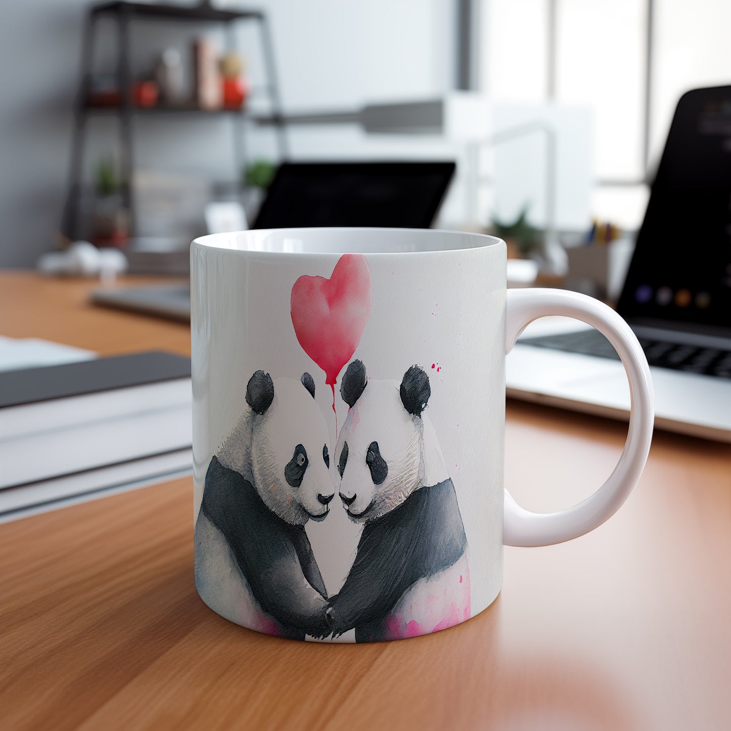 Hrnek s pandami 3D efektem