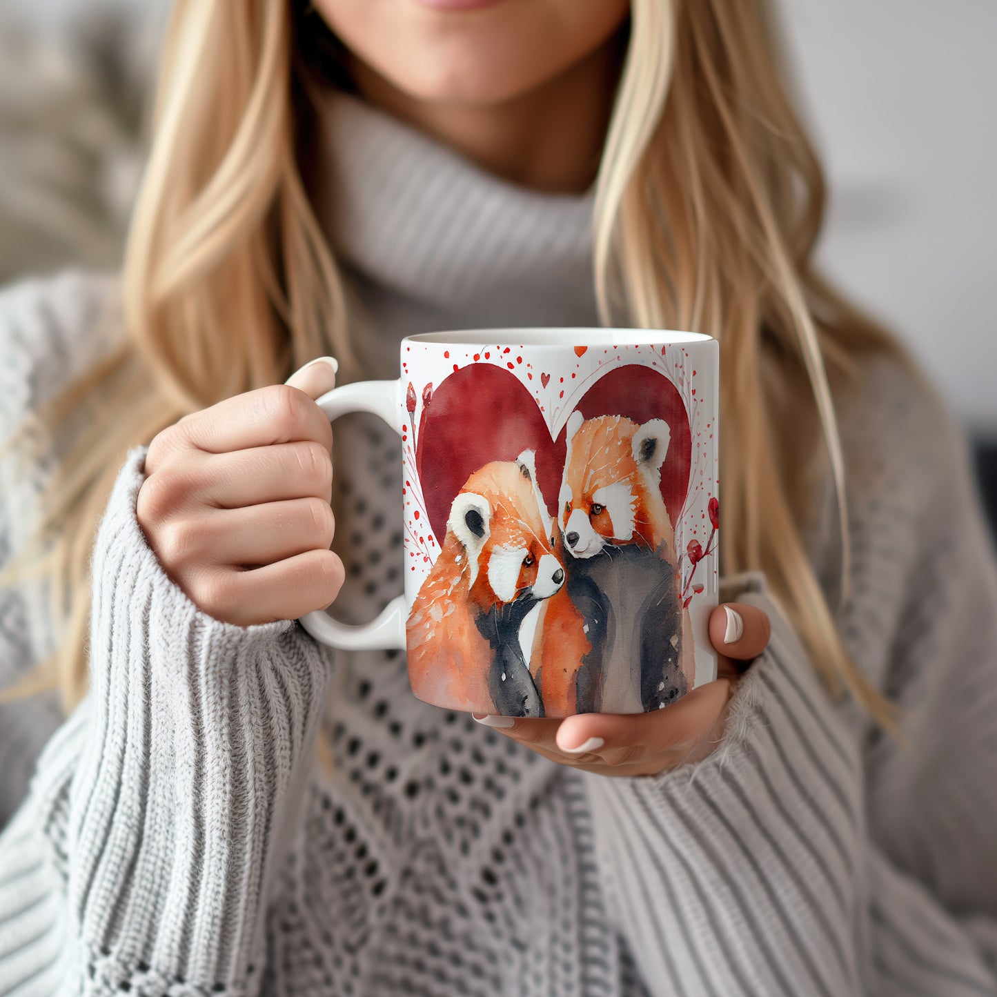 Hrnek s roztomilými pandami – roztomilým motivem
