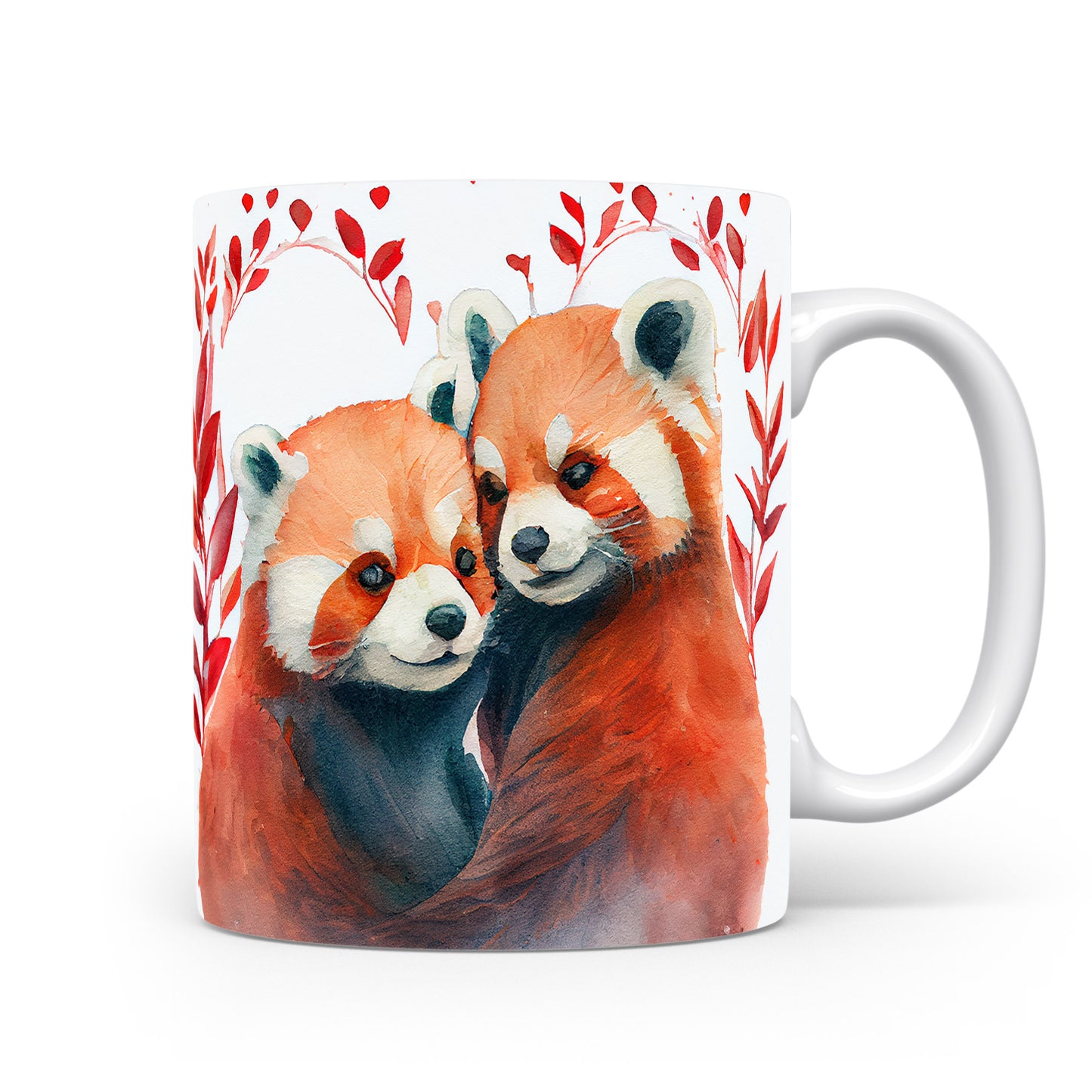 Hrnek se červenými pandami
