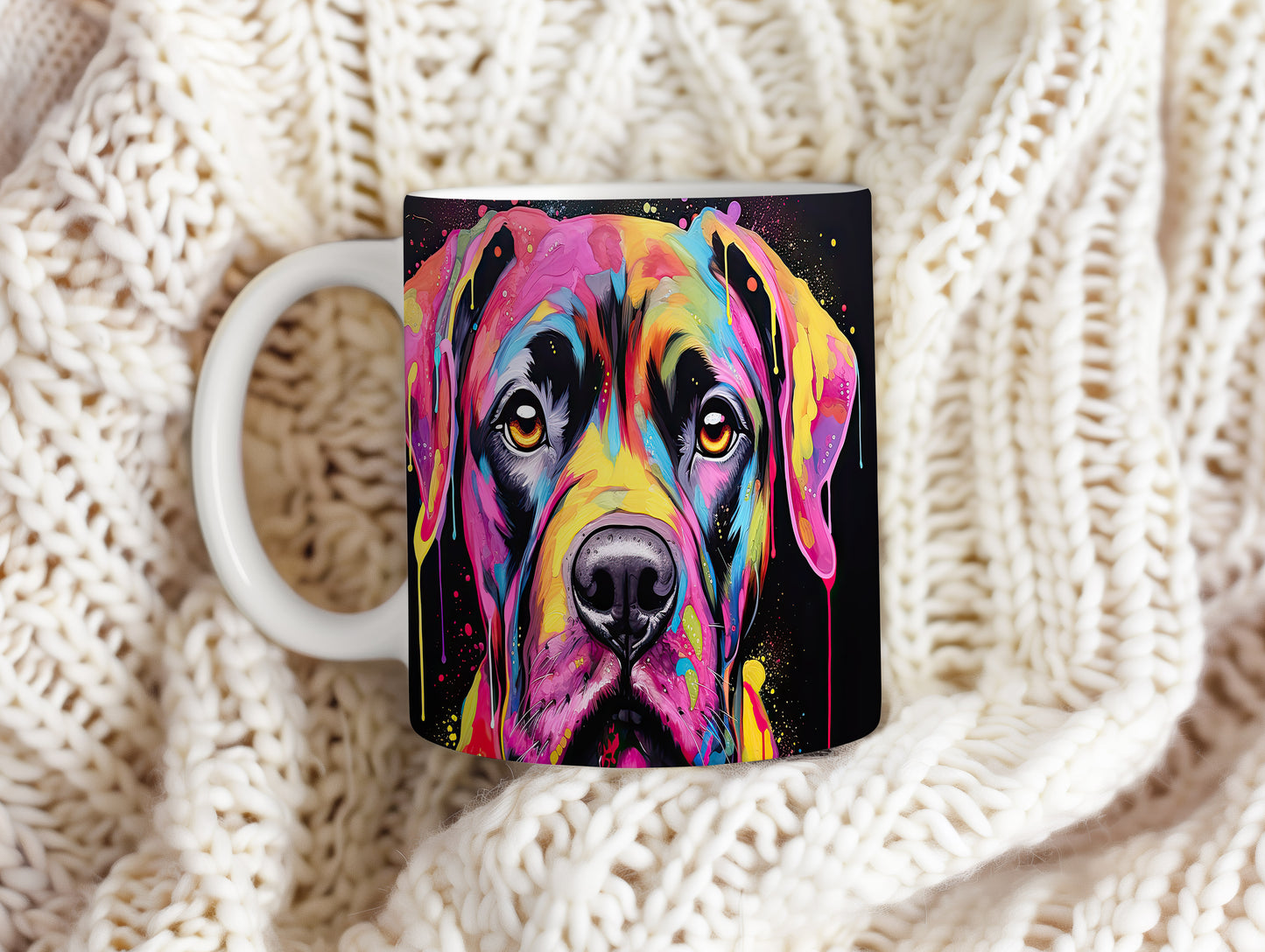 Hrnek s Cane Corso v duhovém provedení