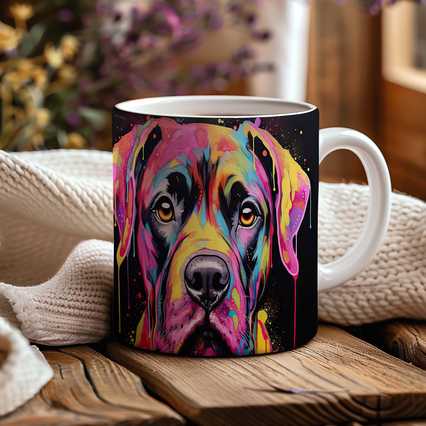 Hrnek s Cane Corso v duhovém provedení