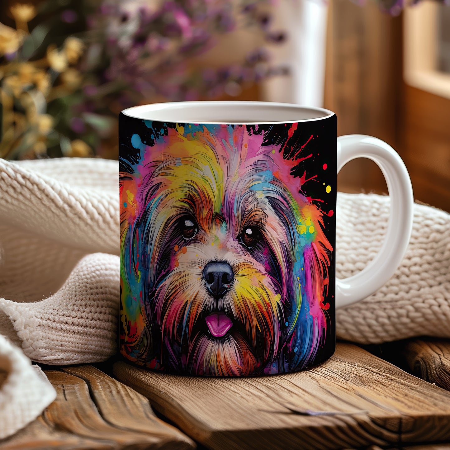 Hrnek se zářivým portrétem Havanese