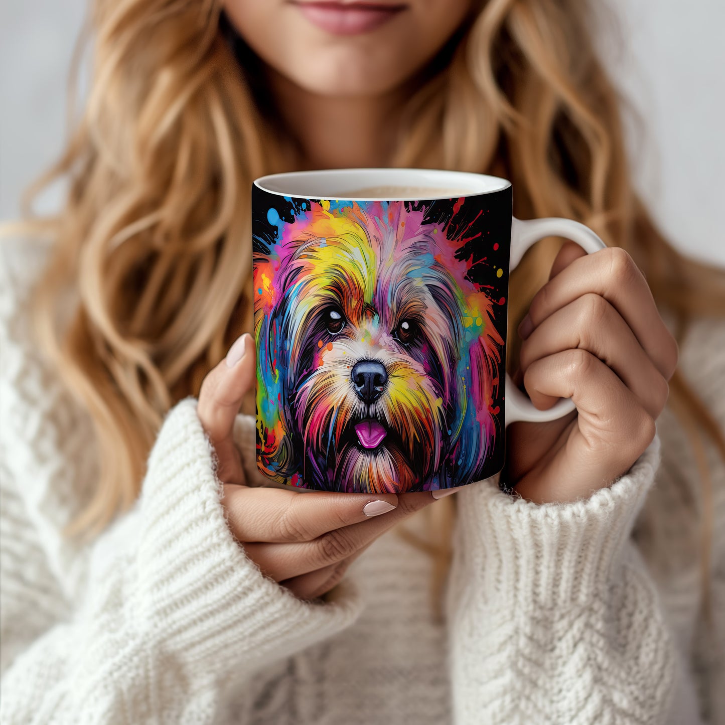 Hrnek se zářivým portrétem Havanese