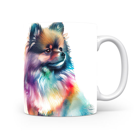 Hrnek s barevným portrétem pomeraniana