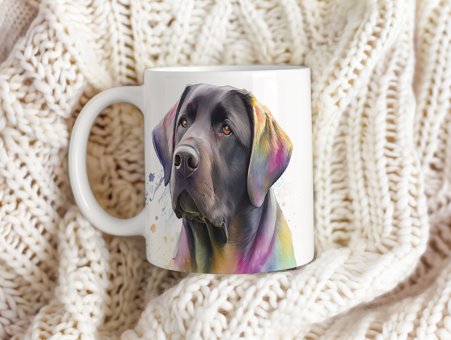 Hrnek s labradorem v pestrých barvách – výrazným designem