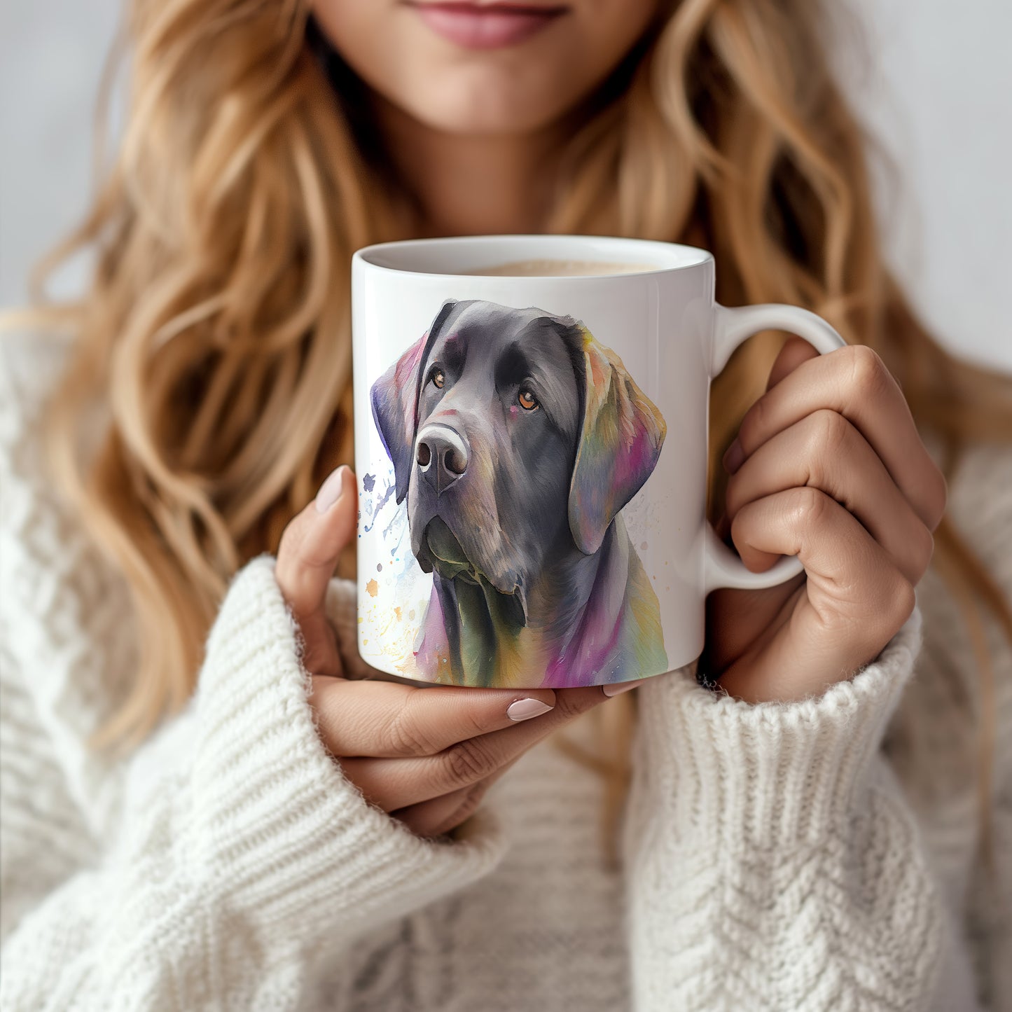 Hrnek s labradorem v pestrých barvách – výrazným designem