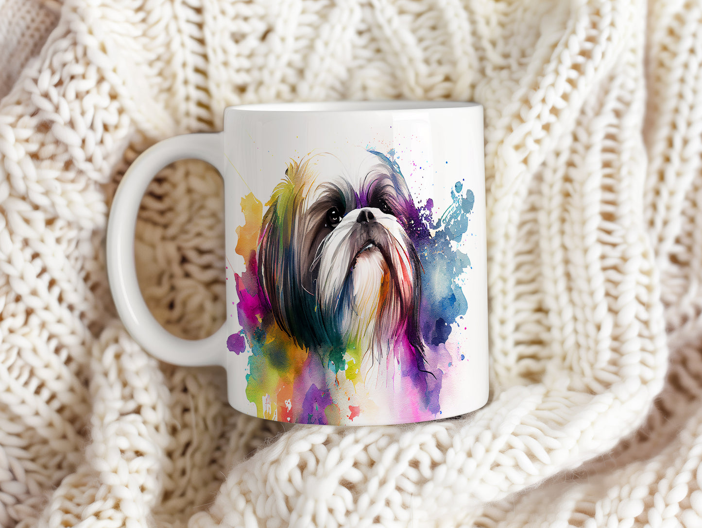 Hrnek s ilustrací psa plemene Shih Tzu
