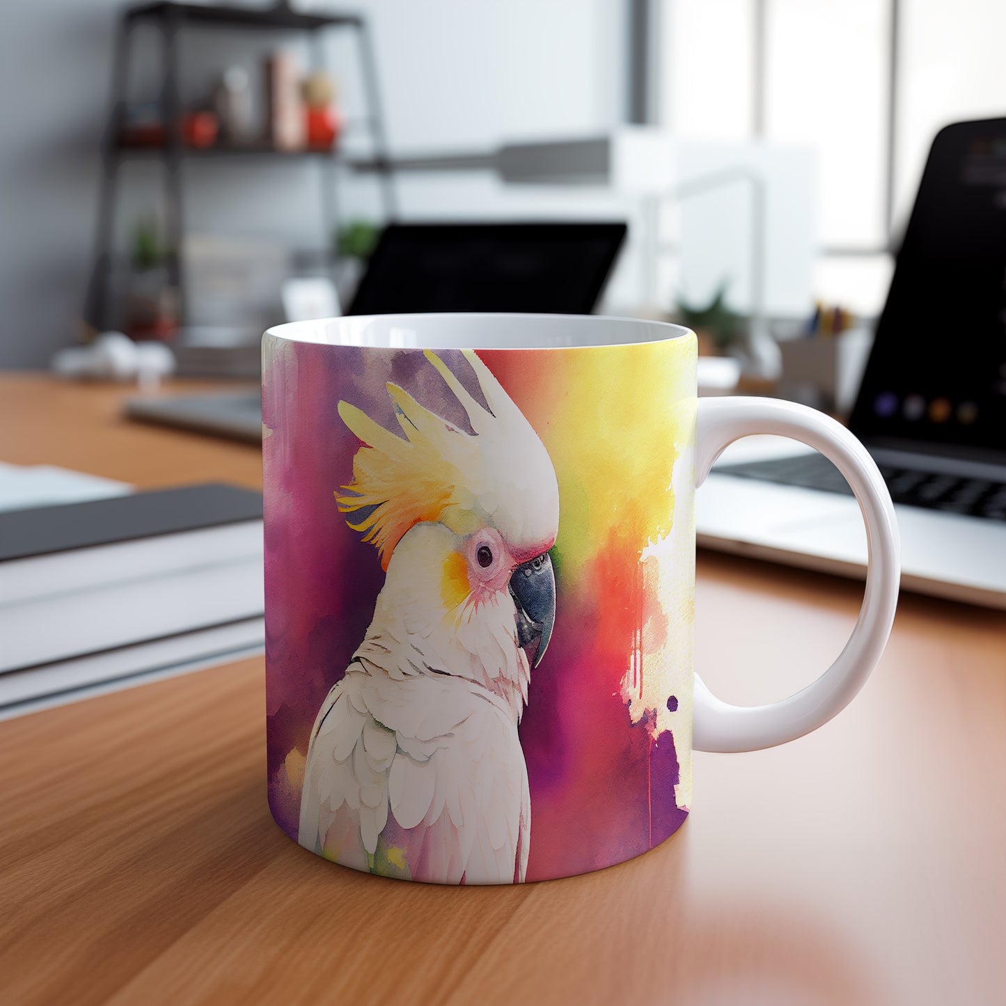 Hrnek s ilustrací kakadu