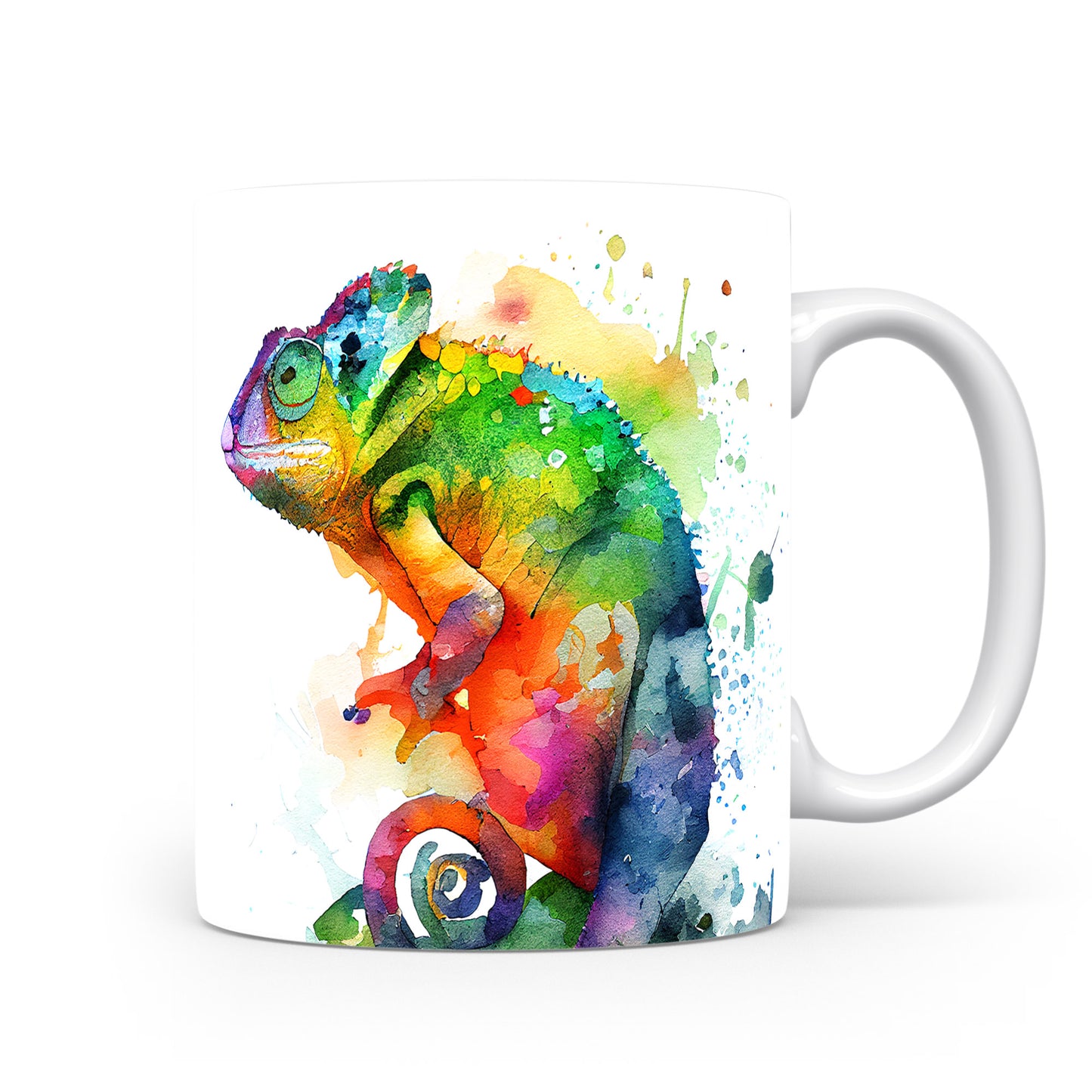 Hrnek s barevným chameleonem