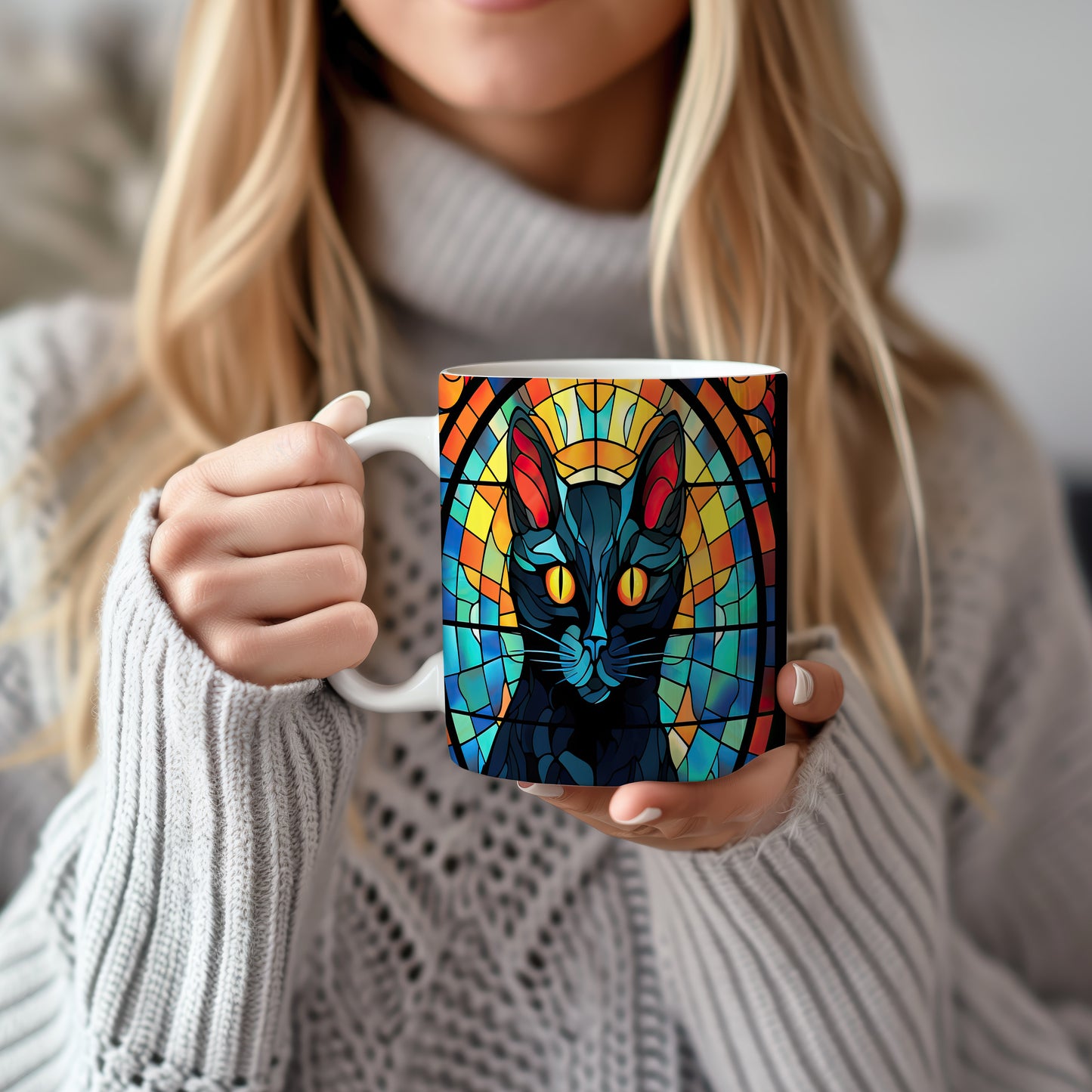 Hrnek s ilustrací černé kočky