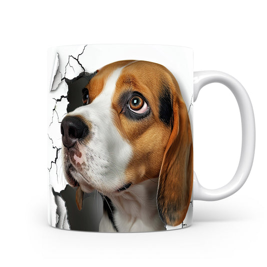 Hrnek s beagle psem 3D efektem