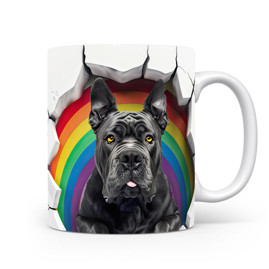 Hrnek s bulldogem a duhovým 3D efektem