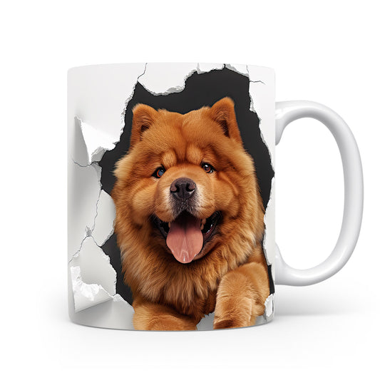 Hrnek s chow chow psem 3D efektem
