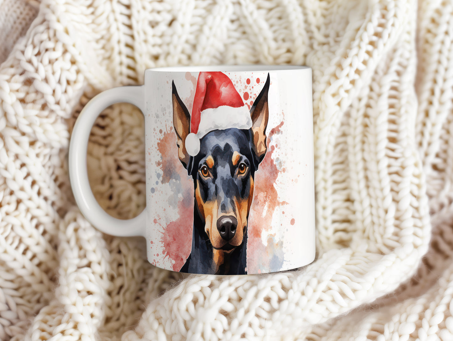 Hrnek s roztomilým dobermanem