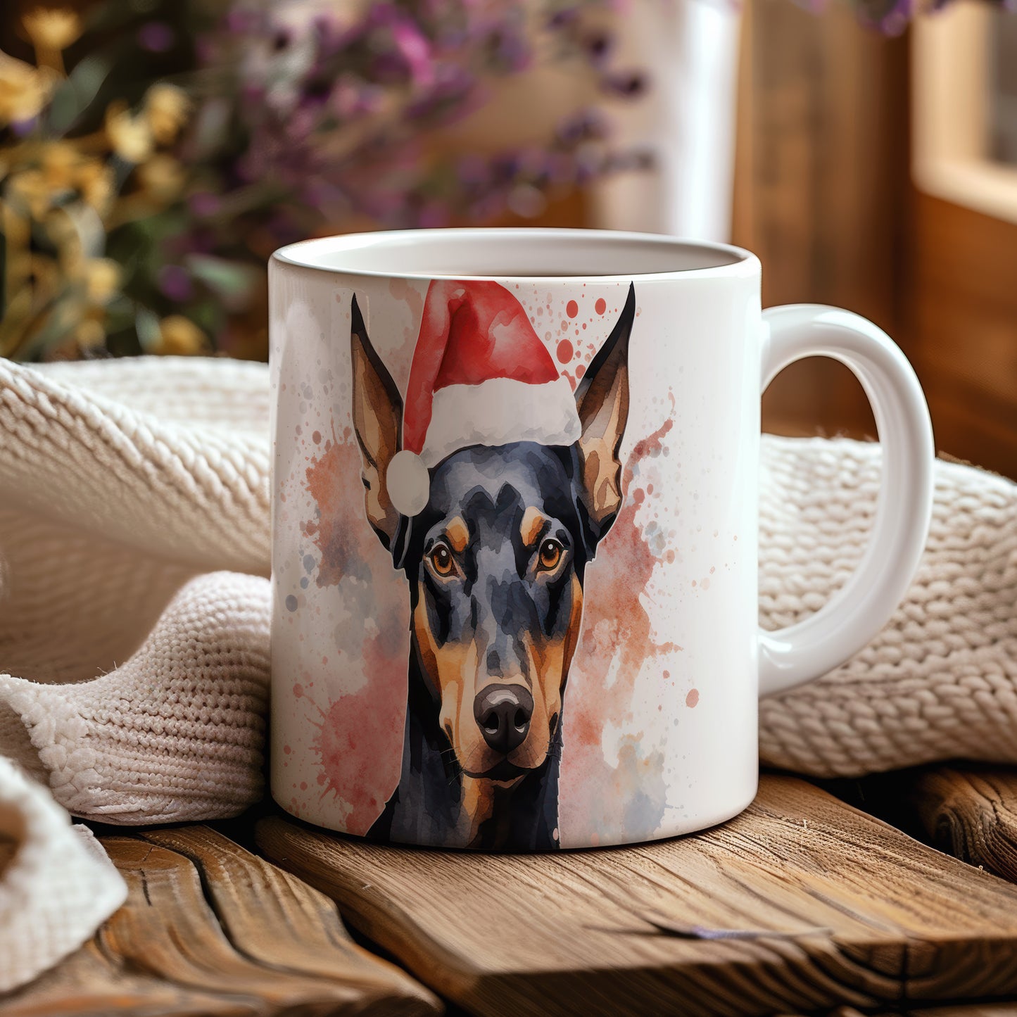 Hrnek s roztomilým dobermanem